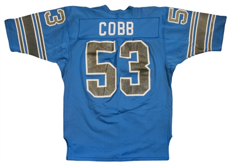 1979-80 Garry Cobb Game Used Detroit Lions Home Jersey